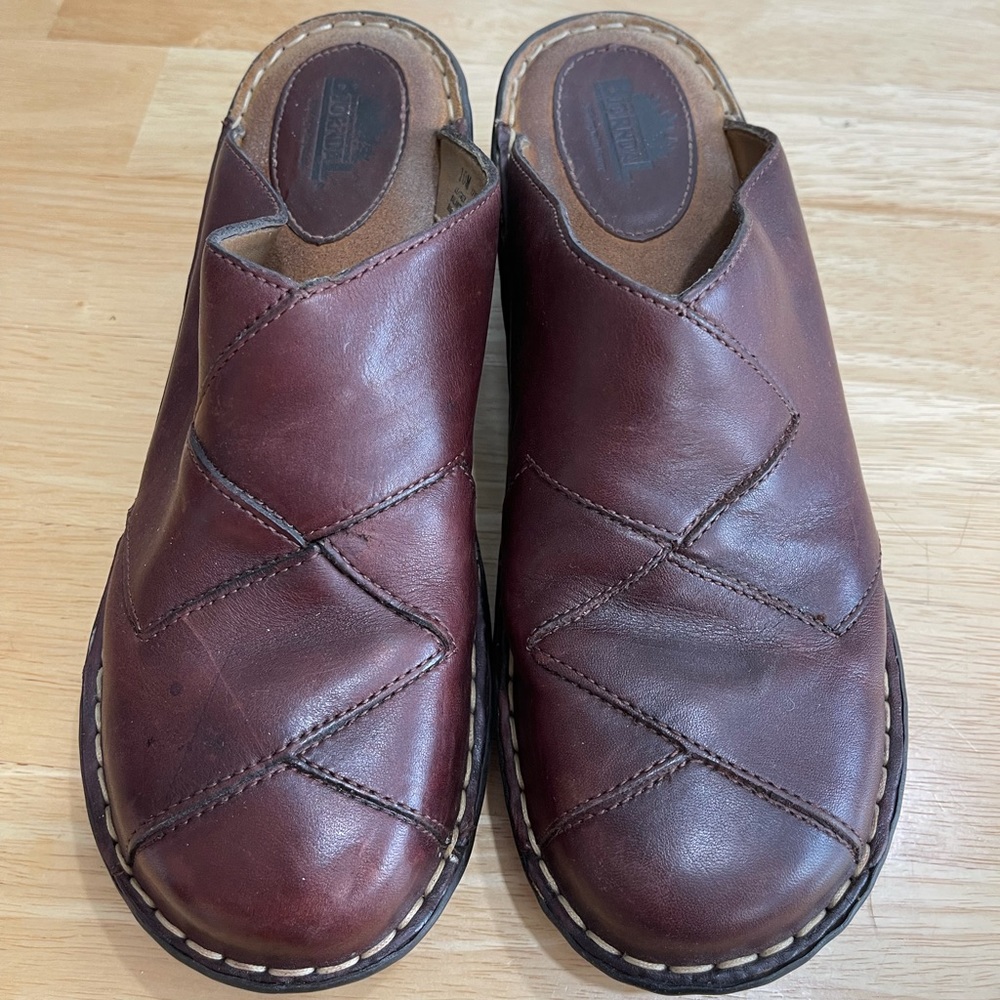 Bjorndal brown clog slip on size 10